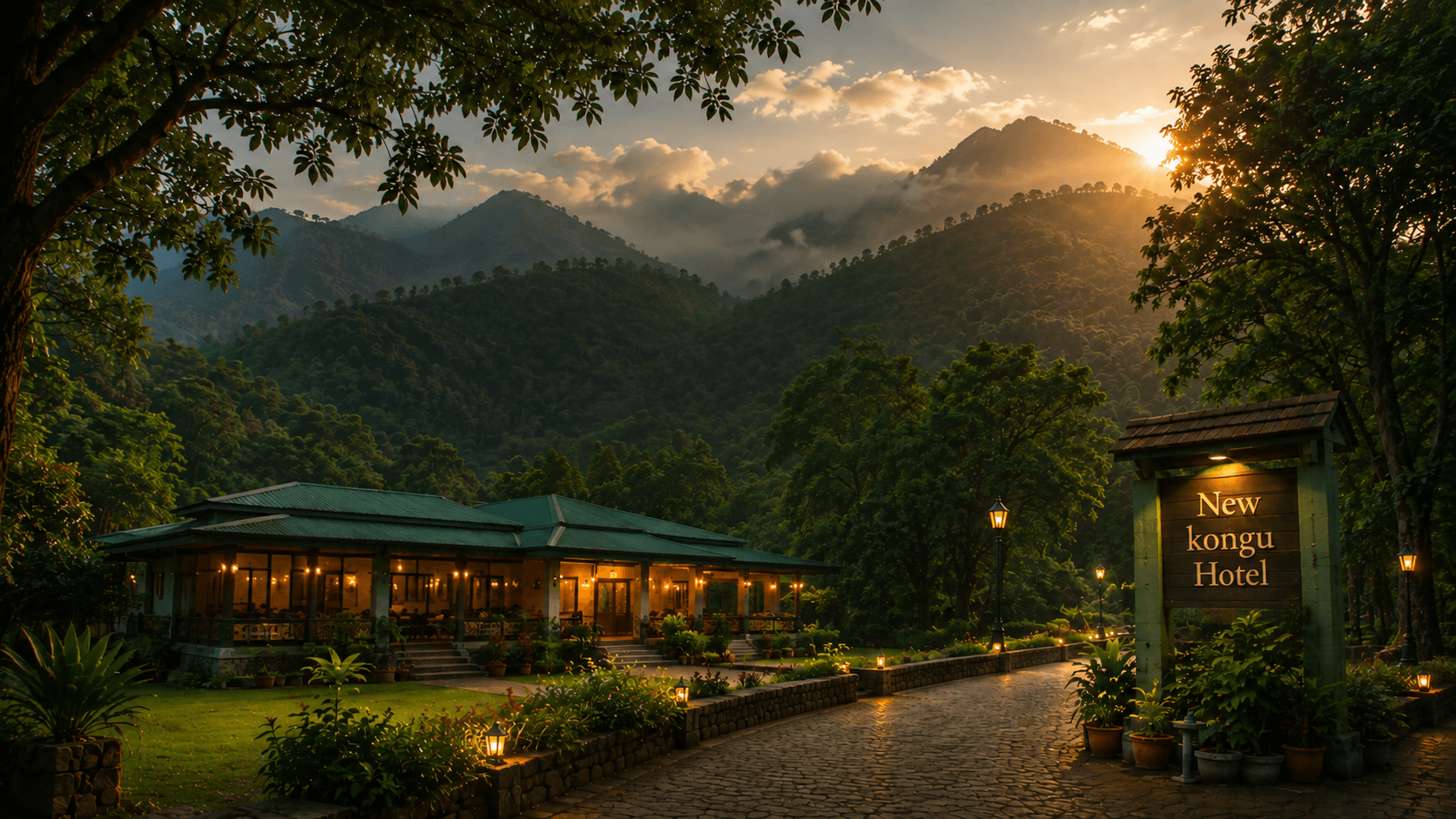 New Kongu Hotel exterior and hospitality atmosphere